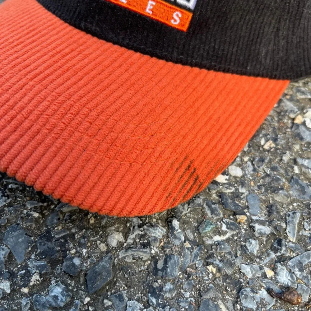 Baltimore Orioles Corduroy Cap Hat Black Orange Baseball MLB Adjustable